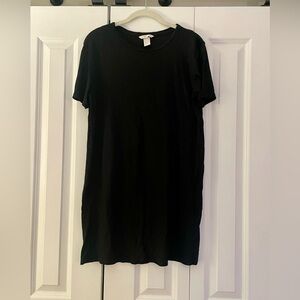 H&M Black Short Sleeve Tshirt Dress